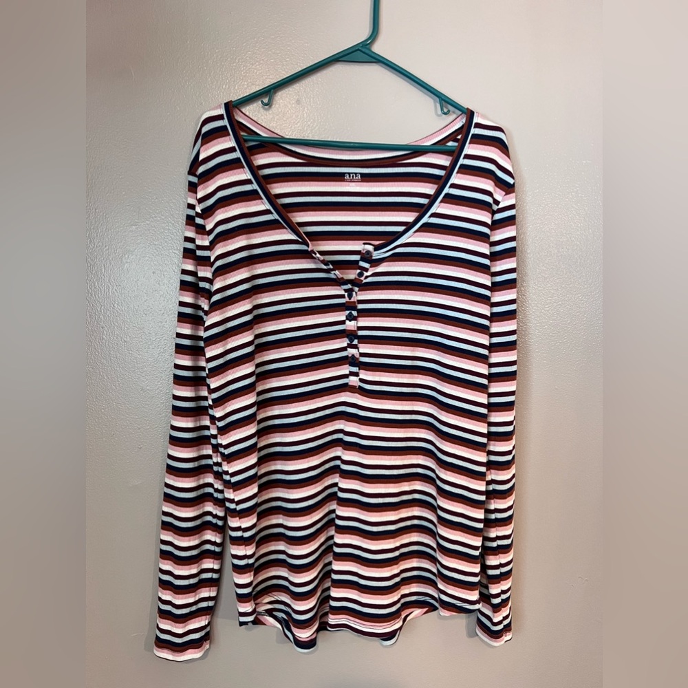Women’s Stretchy Striped Long Sleeve Top